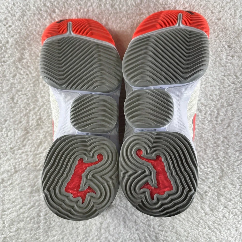 Nike LeBron 16 Low Shoes Mens Size 11 White Hot Lava Basketball 2019 CI1521-100 - Picture 7 of 9